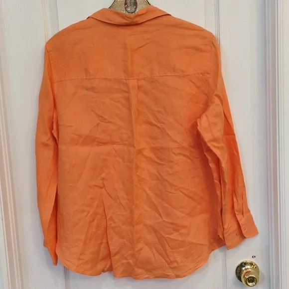 H&M Linen Creamscicle Blouse - Picture 4 of 10